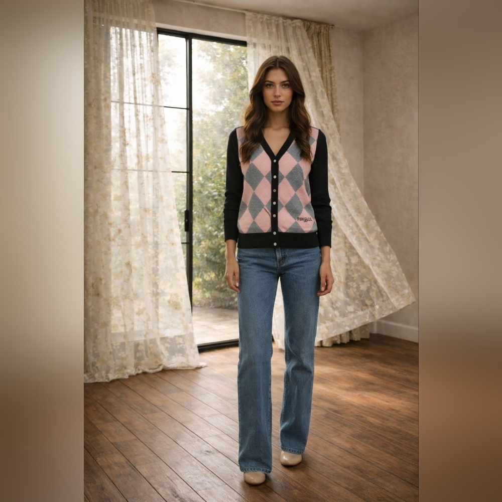 Pringle of Scotland Argyle Cotton Cardigan Sweater – Classic Heritage Knit